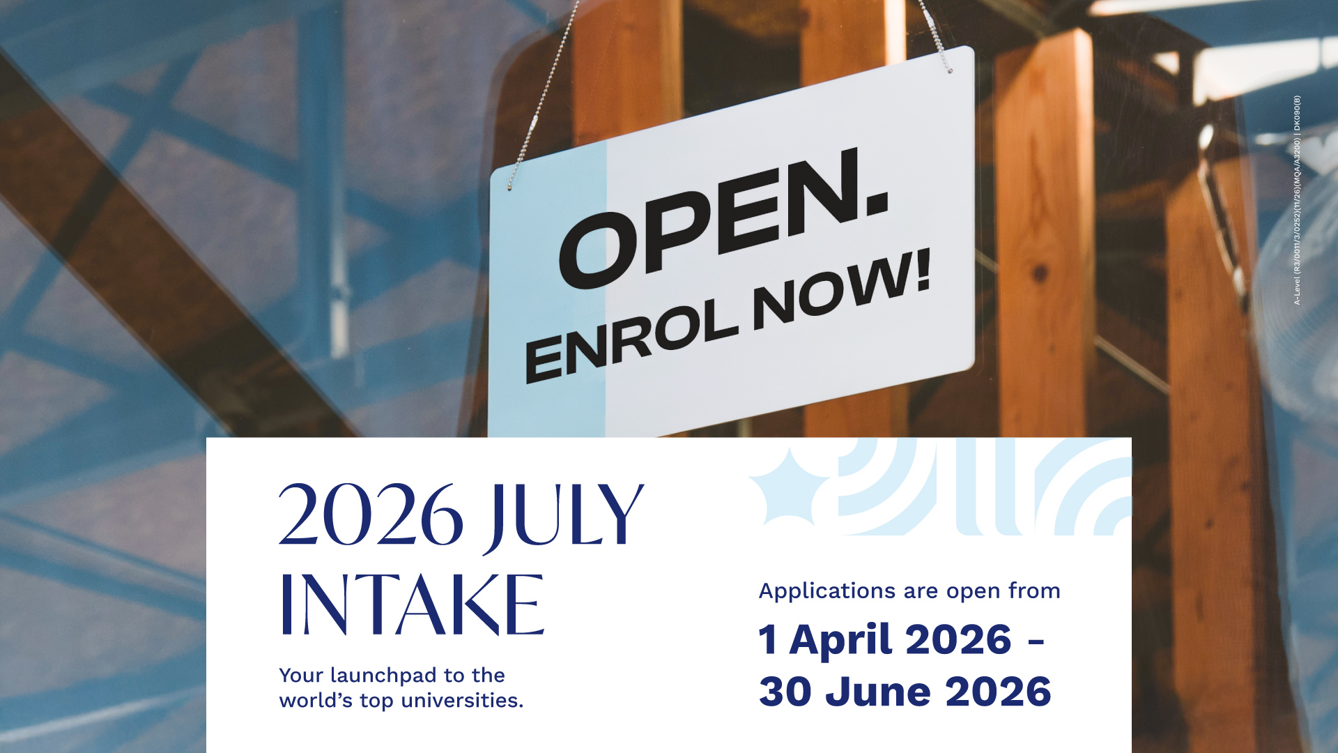 July Intake open now